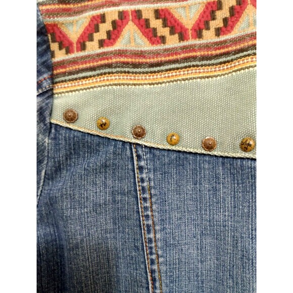 Embroidered Denim Jean Jacket, S Coldwater Creek Western - Picture 5 of 7